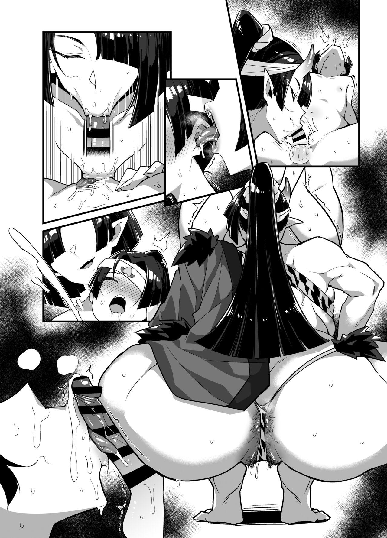 Cocksucking Oni no Shimai ni Shiboritorareru Momo-kun Rubia - Page 8