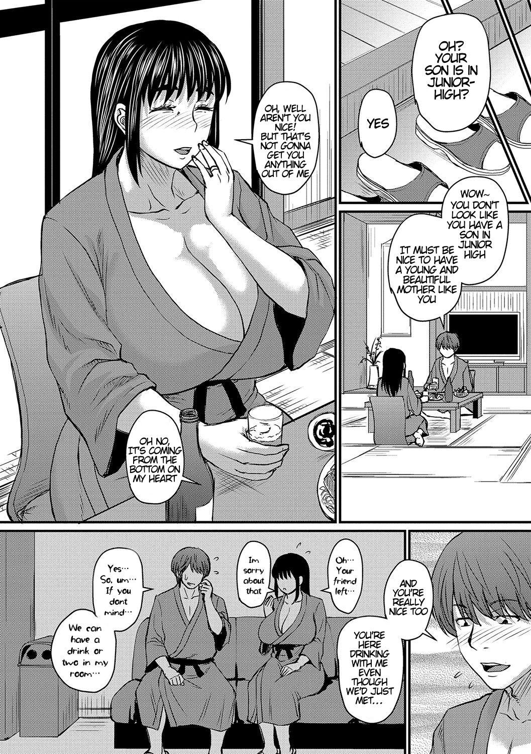 Amateur Cum Okaa-san no Hitoritabi | Mom’s Solo Trip Gay College - Page 6