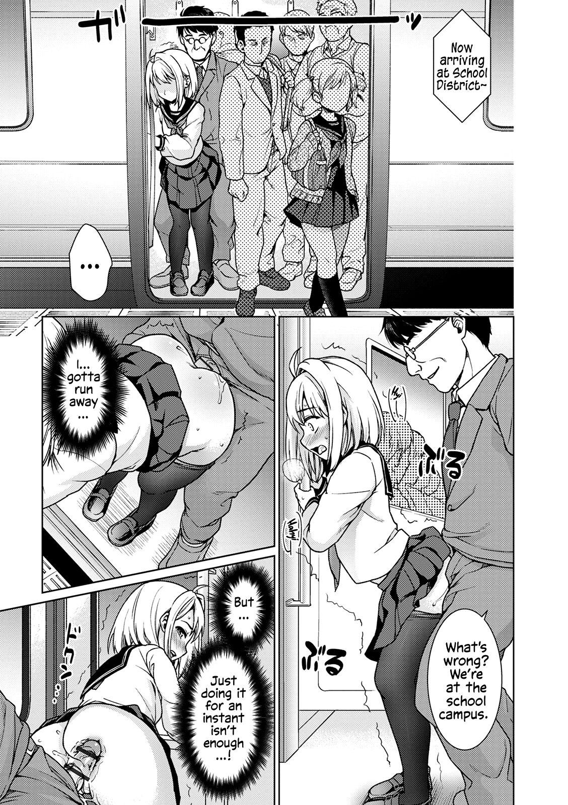 Foot Job Mukuchi Shoujo to Sukebe Densha Ch.8 Transvestite - Page 5