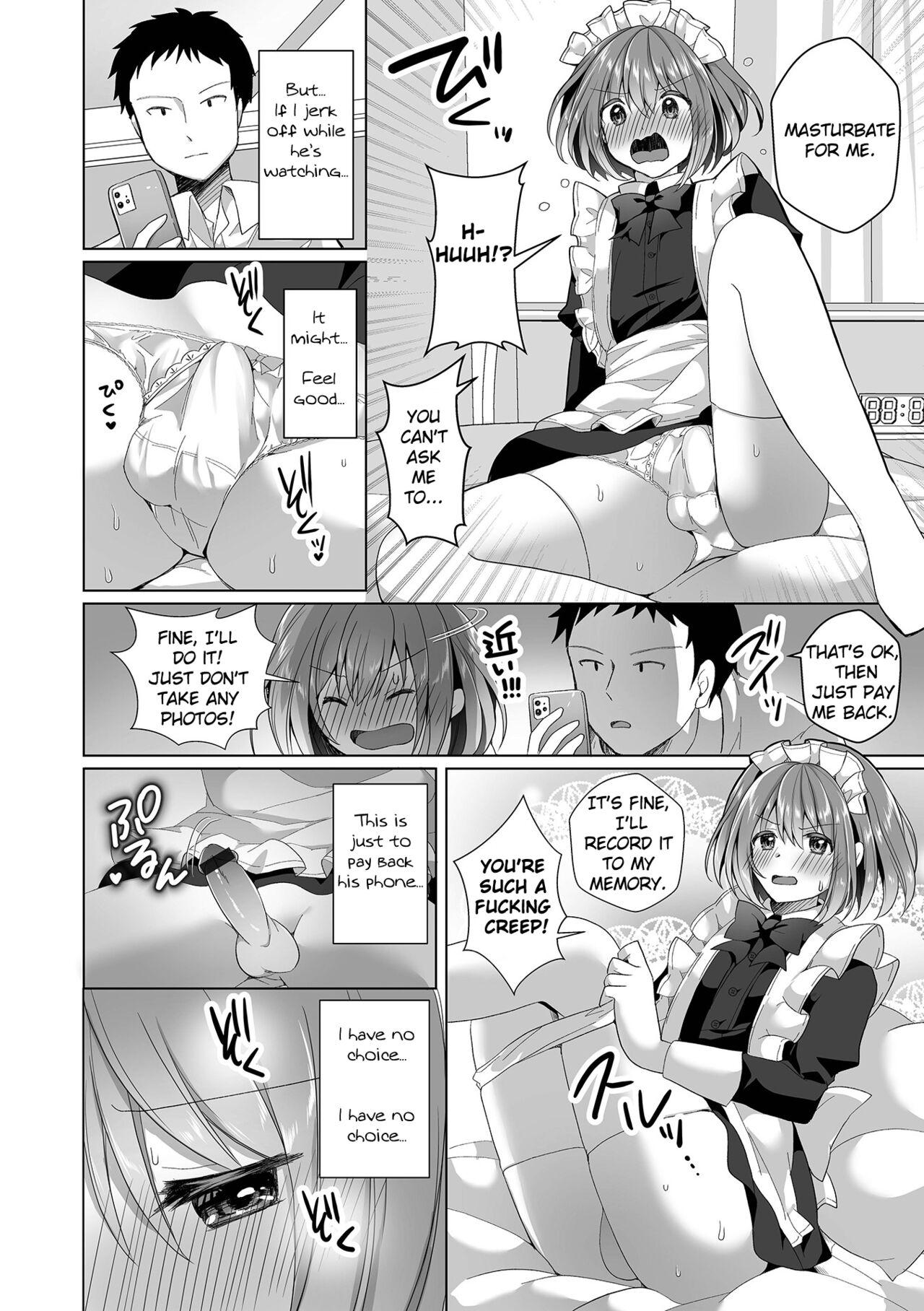 Gay Domination Sumaho Bakibaki Wabi Meido | Dressed as a Maid for Breaking His Phone 3some - Page 6