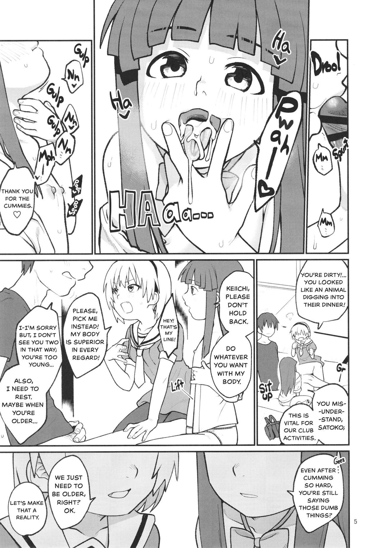 Boku ga!'`Watashi ga!'`Ichiban eroinodesu!'`Desu wa!' | "I am The..." "I'm The..." "Lewdest!" "Right!?" "Am I Not!?" 7