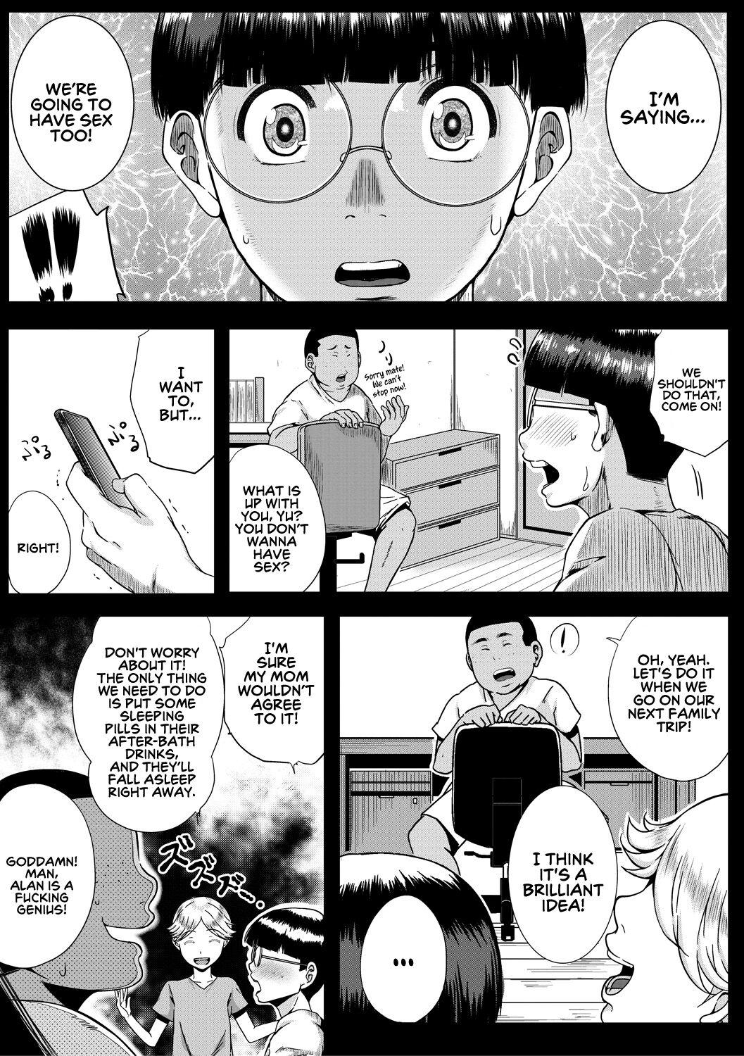 Guyonshemale Koukan Toraianguru | A Triangle of Adultery Between Sons and Mothers Ball Busting - Page 10