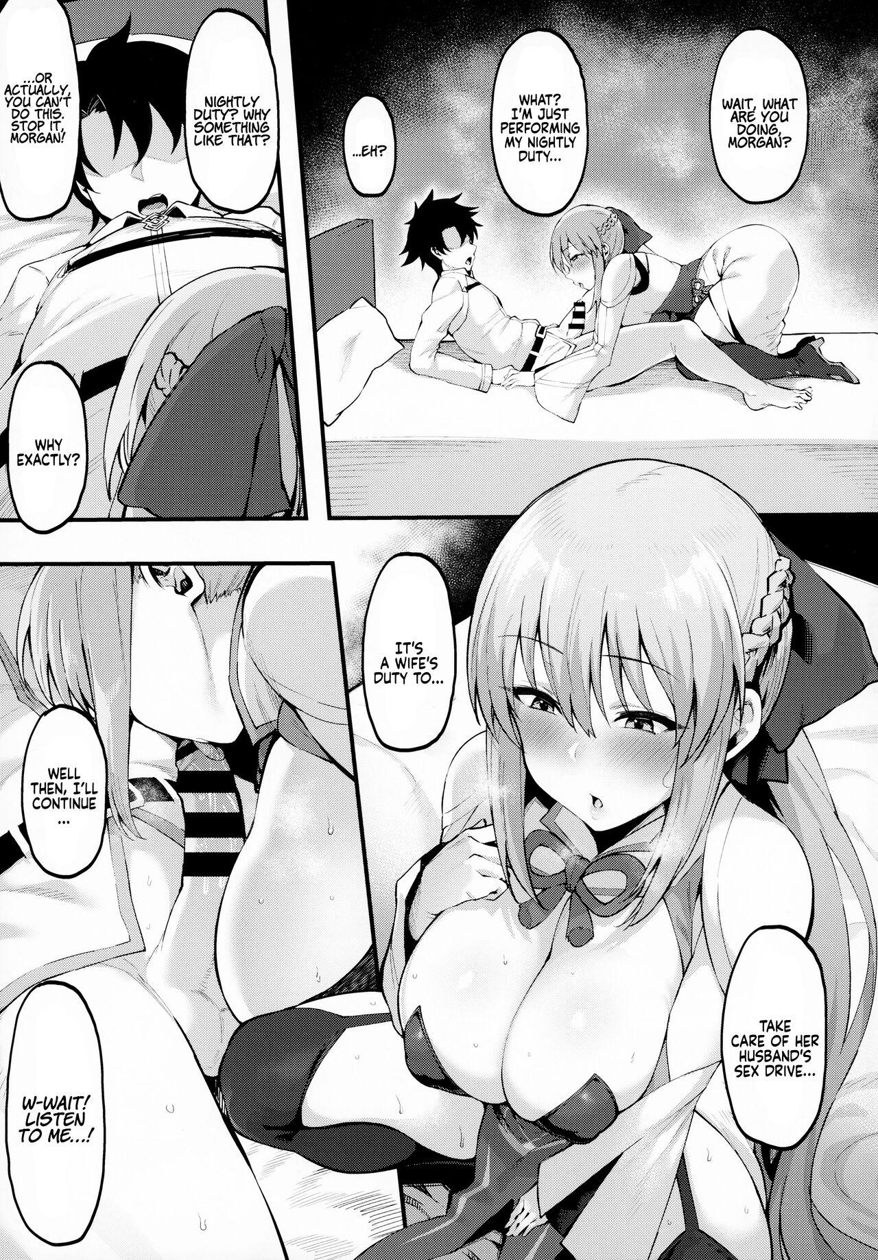 Gay Fuck (C100) [Nazunasoft (Katsura Harufumi)] Icha Love Amaama Morgan-sama | Sweet Lovey-dovey Morgan-sama (Fate/Grand Order) [English] [Coffedrug] - Fate grand order Kinky - Page 5