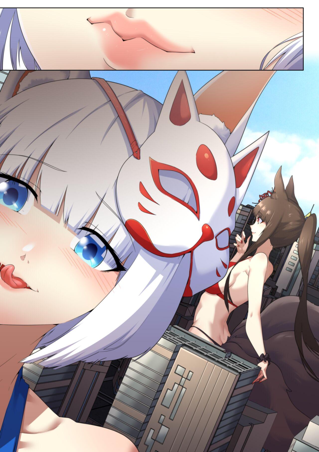 Amature Attack of the Sakura Empire Foxes - Azur lane Gayporn - Page 6