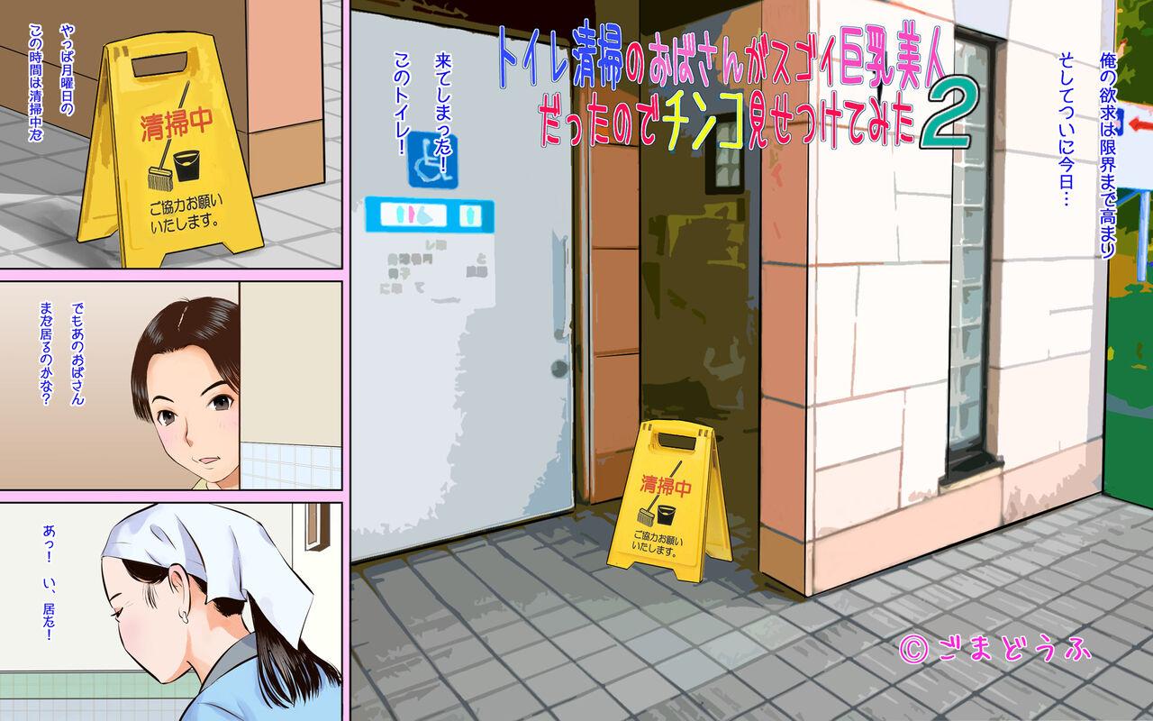 Toilet Seisou no Obasan ga Sugoi Kyonyuu Bijin Datta node Chinko Misetsukete Mita2 3
