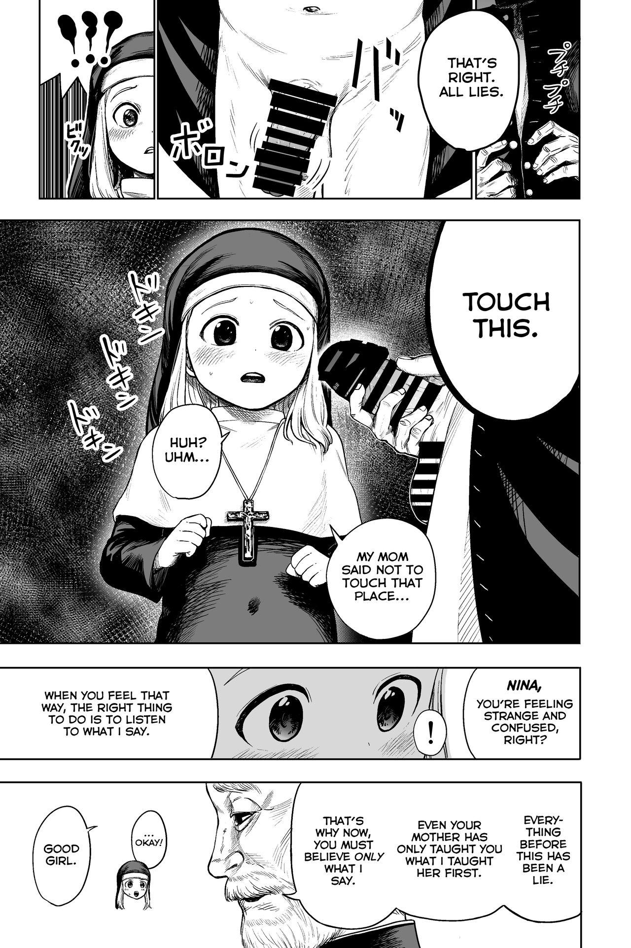 Stroking Loli Sister to Sex suru Isshuukan | A Week of Sex With a Loli Nun Reversecowgirl - Page 10